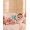 Arshiner Girls Pajamas Ruffle Short Sets Summer Sleepwear Soft Clothes Kids Pjs(Green Cat)