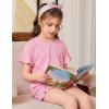 Arshiner Girls Pajamas Ruffle Short Sets Summer Sleepwear Soft Clothes Kids Pjs(Pink)