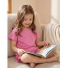 Arshiner Girls Pajamas Ruffle Short Sets Summer Sleepwear Soft Clothes Kids Pjs(Rose Red)