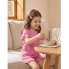 Arshiner Girls Pajamas Ruffle Short Sets Summer Sleepwear Soft Clothes Kids Pjs(Rose Red)