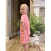 Arshiner Girls Pajamas Short Sleeve Button Pjs Cute Lettuce Loungewear Tie Dye Sleepwear(Tie Dye Pink Stripes)