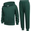 Arshiner Boys’ 2 Piece Athletic Tracksuit Jogging Sets Outfit Sweatsuit Zip Up Hoodie and Active Pants for Kids 5-14 Years(Green)