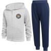 Arshiner Boys’ 2 Piece Athletic Tracksuit Jogging Sets Outfit Sweatsuit Zip Up Hoodie and Active Pants for Kids 5-14 Years(Grey / Navy)
