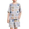 Arshiner Boys Pajamas Short Sleeve Top and Shorts 2 Piece Pajama Sets Loose Fit Soft Breathable Cute Pjs 4-13 Years(Dogs)