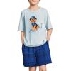 Arshiner Boys Pajamas Short Sleeve Top and Shorts 2 Piece Pajama Sets Loose Fit Soft Breathable Cute Pjs 4-13 Years(Surfing Dog)