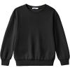Arshiner Boys Sweatshirts Long Sleeve Crewneck Pullover Shirt Kids Fashion Fall Winter Sweater(Black)
