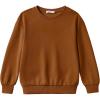 Arshiner Boys Sweatshirts Long Sleeve Crewneck Pullover Shirt Kids Fashion Fall Winter Sweater(Light Brown)