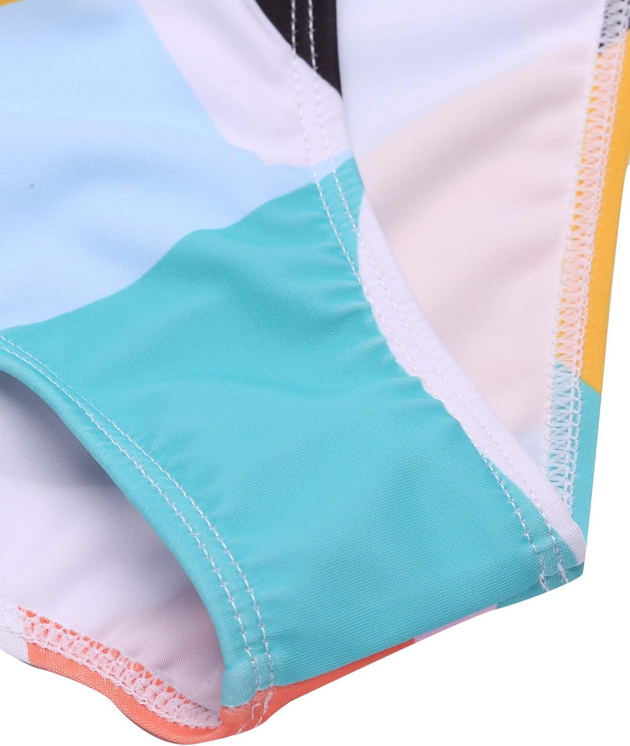 image:imageArshiner Girls Bikini Beach Swimwear 2 Piece Swimsuits Floral Printing Bathing SuitsGeo Pattern