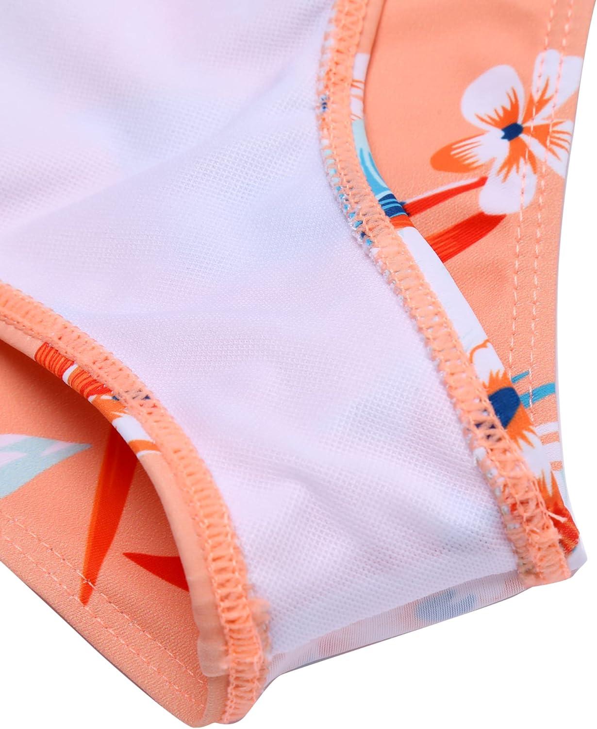 image:imageArshiner Girls Bikini Beach Swimwear 2 Piece Swimsuits Floral Printing Bathing SuitsLeaves and Flower Pattern 2