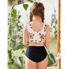 Arshiner Girls Bikini Beach Swimwear 2 Piece Swimsuits Floral Printing Bathing Suits(A Big Sunflower Pattern)