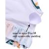 Arshiner Girls Bikini Beach Swimwear 2 Piece Swimsuits Floral Printing Bathing Suits(Big Flower in White)