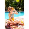 Arshiner Girls Bikini Beach Swimwear 2 Piece Swimsuits Floral Printing Bathing Suits(Big Flower in White)