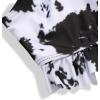 Arshiner Girls Bikini Beach Swimwear 2 Piece Swimsuits Floral Printing Bathing Suits(Black Tie Dye)