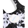 Arshiner Girls Bikini Beach Swimwear 2 Piece Swimsuits Floral Printing Bathing Suits(Black Tie Dye)