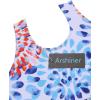 Arshiner Girls Bikini Beach Swimwear 2 Piece Swimsuits Floral Printing Bathing Suits(Colorful Flower in White)