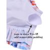 Arshiner Girls Bikini Beach Swimwear 2 Piece Swimsuits Floral Printing Bathing Suits(Colorful Flower in White)