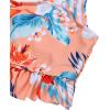 Arshiner Girls Bikini Beach Swimwear 2 Piece Swimsuits Floral Printing Bathing Suits(Leaves and Flower Pattern 2)