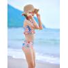 Arshiner Girls Bikini Beach Swimwear 2 Piece Swimsuits Floral Printing Bathing Suits(Leaves and Flower Pattern 2)