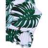 Arshiner Girls Bikini Beach Swimwear 2 Piece Swimsuits Floral Printing Bathing Suits(Leaves in White)