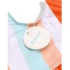 Arshiner Girls Bikini Beach Swimwear 2 Piece Swimsuits Floral Printing Bathing Suits(Orange White Stripes)