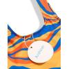 Arshiner Girls Bikini Beach Swimwear 2 Piece Swimsuits Floral Printing Bathing Suits(Yellow Blue Fluid)