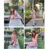 Arshiner Girls Clothing Sets Tie Dye Twist Front Tops & Sweatpants Outfits Sportwear Sweatsuits Tracksuits 4-13 Year(Tie Dye Set Brown White)