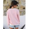 Arshiner Girls Crewneck Sweatshirt Long Sleeve Pullover Tops Drop Shoulder Sweatshirts Color Block Ribbed Trim(Pink)