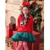 Arshiner Girls Crewneck Sweatshirt Long Sleeve Pullover Tops Drop Shoulder Sweatshirts Color Block Ribbed Trim(Red)