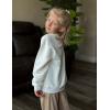 Arshiner Girls Crewneck Sweatshirt Long Sleeve Pullover Tops Drop Shoulder Sweatshirts Color Block Ribbed Trim(White)