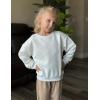 Arshiner Girls Crewneck Sweatshirt Long Sleeve Pullover Tops Drop Shoulder Sweatshirts Color Block Ribbed Trim(White)