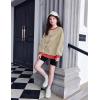 Arshiner Girls Oversized Striped Crewneck Sweatshirt Long Sleeve Color Block Pullover Tops Fall Casual Clothes(Coffee Stripe)