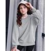 Arshiner Girls Oversized Striped Crewneck Sweatshirt Long Sleeve Color Block Pullover Tops Fall Casual Clothes(Grey)