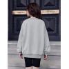 Arshiner Girls Oversized Striped Crewneck Sweatshirt Long Sleeve Color Block Pullover Tops Fall Casual Clothes(Grey)