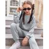 Arshiner Girls Oversized Striped Crewneck Sweatshirt Long Sleeve Color Block Pullover Tops Fall Casual Clothes(Grey)