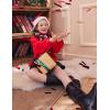 Arshiner Girls Oversized Striped Crewneck Sweatshirt Long Sleeve Color Block Pullover Tops Fall Casual Clothes(Red)