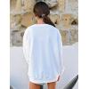 Arshiner Girls Oversized Striped Crewneck Sweatshirt Long Sleeve Color Block Pullover Tops Fall Casual Clothes(White)