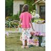 Arshiner Toddler Girl Clothes Summer 2 Piece Outfits Ruffle Hem Short Sleeve Top and Printed Leggings Kids Clothing Sets(Pink Flroal)