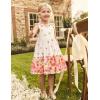 Arshiner Toddler Girl Summer Dress Little Girls Casual Beach Party Bowknot Sling Sundress with Pocket 1-7t(Pink Floral)