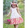 Arshiner Toddler Girl Summer Dress Little Girls Casual Beach Party Bowknot Sling Sundress with Pocket 1-7t(Pink Floral)