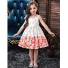 Arshiner Toddler Girl Summer Dress Little Girls Casual Beach Party Bowknot Sling Sundress with Pocket 1-7t(Pink Floral)