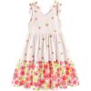 Arshiner Toddler Girl Summer Dress Little Girls Casual Beach Party Bowknot Sling Sundress with Pocket 1-7t(Pink Floral)
