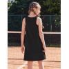 Arshiner Girls Dresses Summer Casual Kids Adjustable Straps Athletic Romper Dress with Shorts and Pockets(Black)