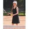 Arshiner Girls Dresses Summer Casual Kids Adjustable Straps Athletic Romper Dress with Shorts and Pockets(Black)