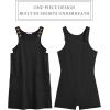 Arshiner Girls Dresses Summer Casual Kids Adjustable Straps Athletic Romper Dress with Shorts and Pockets(Black)
