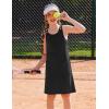 Arshiner Girls Dresses Summer Casual Kids Adjustable Straps Athletic Romper Dress with Shorts and Pockets(Black)