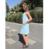 Arshiner Girls Dresses Summer Casual Kids Adjustable Straps Athletic Romper Dress with Shorts and Pockets(Light Blue)