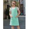Arshiner Girls Dresses Summer Casual Kids Adjustable Straps Athletic Romper Dress with Shorts and Pockets(Mint Green)