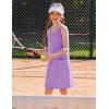 Arshiner Girls Dresses Summer Casual Kids Adjustable Straps Athletic Romper Dress with Shorts and Pockets(Purple)