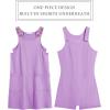 Arshiner Girls Dresses Summer Casual Kids Adjustable Straps Athletic Romper Dress with Shorts and Pockets(Purple)