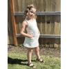 Arshiner Girls Dresses Summer Casual Kids Adjustable Straps Athletic Romper Dress with Shorts and Pockets(White)